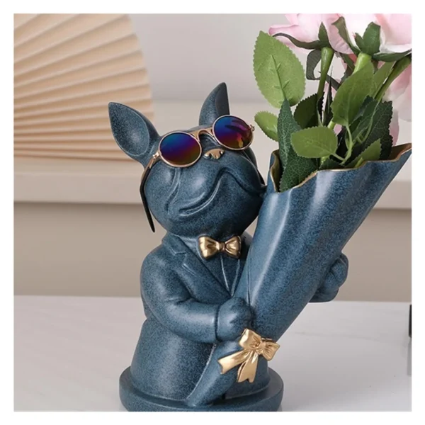 Stylized Dog Vase – 8.5” Decorative Accent