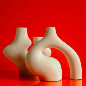 Bloom Ceramic Curve Vases 26x25 cm high