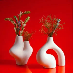 Bloom Ceramic Curve Vases 26x25 cm high