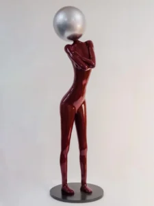 Figurative Sculpture-Silent Gaze – 4ft High