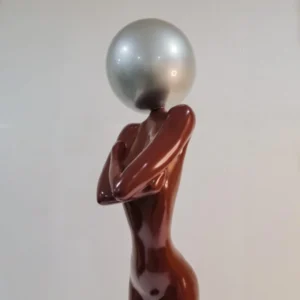 Figurative Sculpture-Silent Gaze – 4ft High