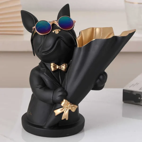 Stylized Dog Vase – 8.5 in high Accent - Image 2